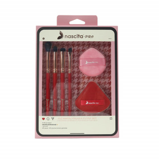 NASCITA set za šminku BRUSHSET164 4 četkica + 2 sunđera 