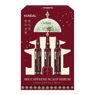 KUNDAL Korean Royal Place Edition 10xCaffeine Scalp Serum 10ml*3 + Češalj 