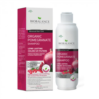 BIOBALANCE Organic Pomegranate Shampoo for Weak Damaged & Colored Hair 330 ml 