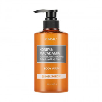 KUNDAL Honey&Macadamia Pure Body Wash 500ml English Rose 