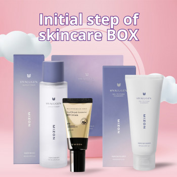 Initial steps of skincare box 