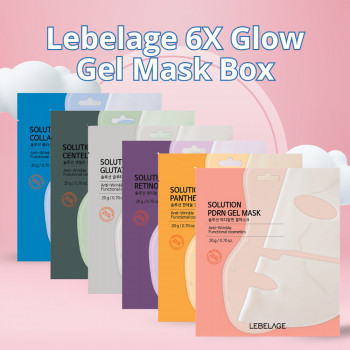 LEBELAGE 6x Glow Gel Mask Box 
