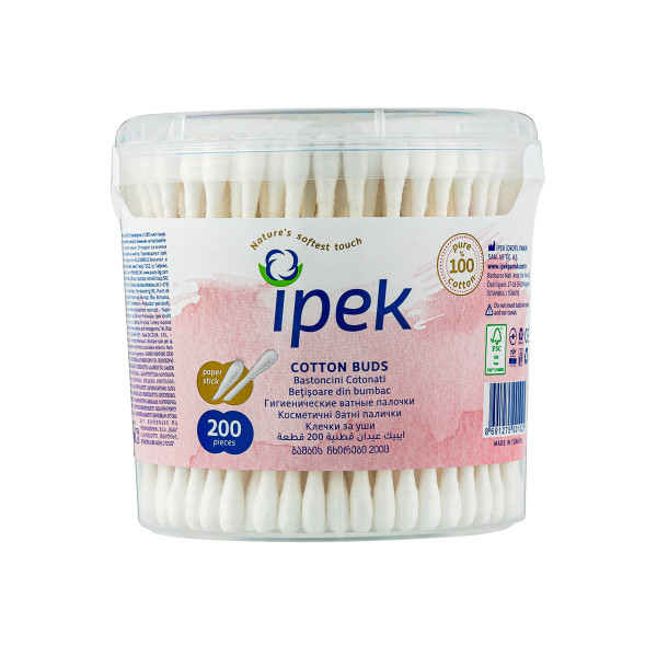 IPEK ŠTAPIĆI ZA UŠI 200 KOM kutija 