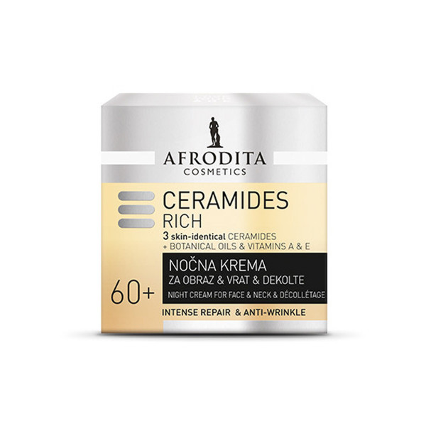 AFRODITA CERAMIDES RICH Noćna krema za lice, vrat i dekolte 50ml 