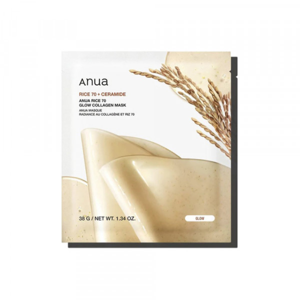 ANUA Rice 70 Glow Collagen Mask 38g 