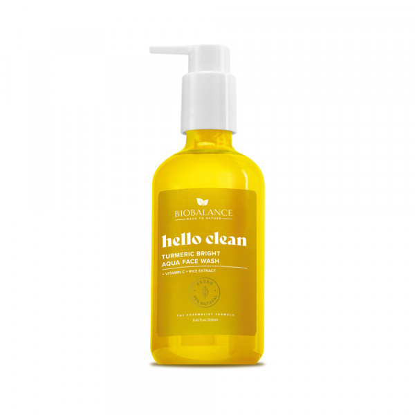 BIOBALANCE Hello Clean Tumeric Bright Aqua Face Wash 250 ml 