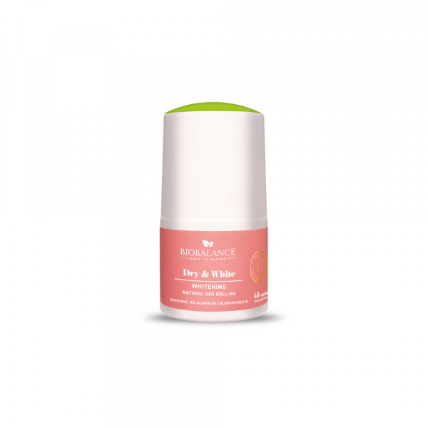 BIOBALANCE Dry & White Whitening Natural Deo Roll On 50 ml 