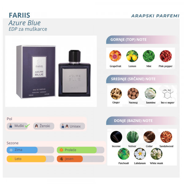 FARIIS Azure Blue edp men 100ml 