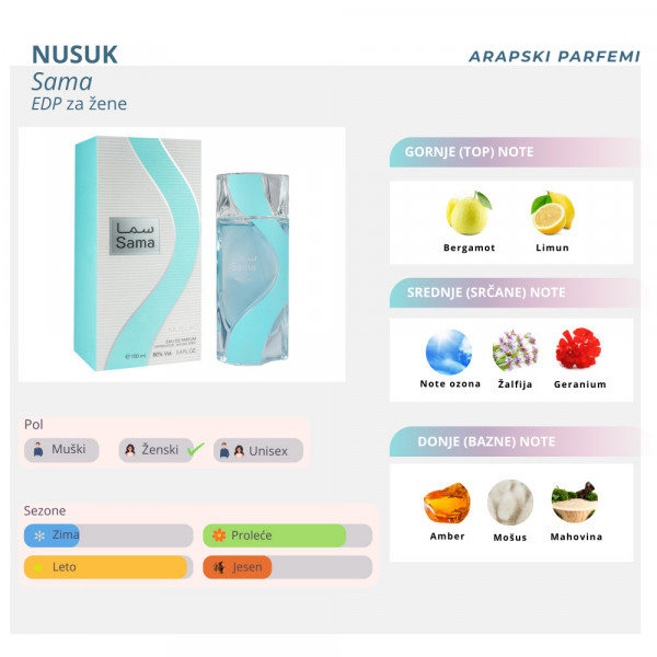 NUSUK Sama edp women 100ml 