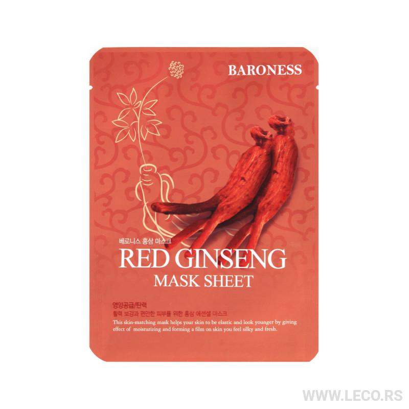 BARONESS MASK SHEET RED GINSENG žen šen 