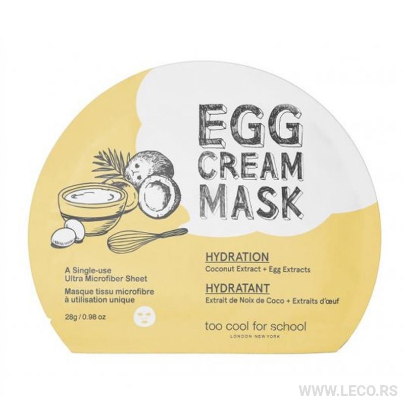 Too Cool For School Egg Cream Mask Hydration 28g 