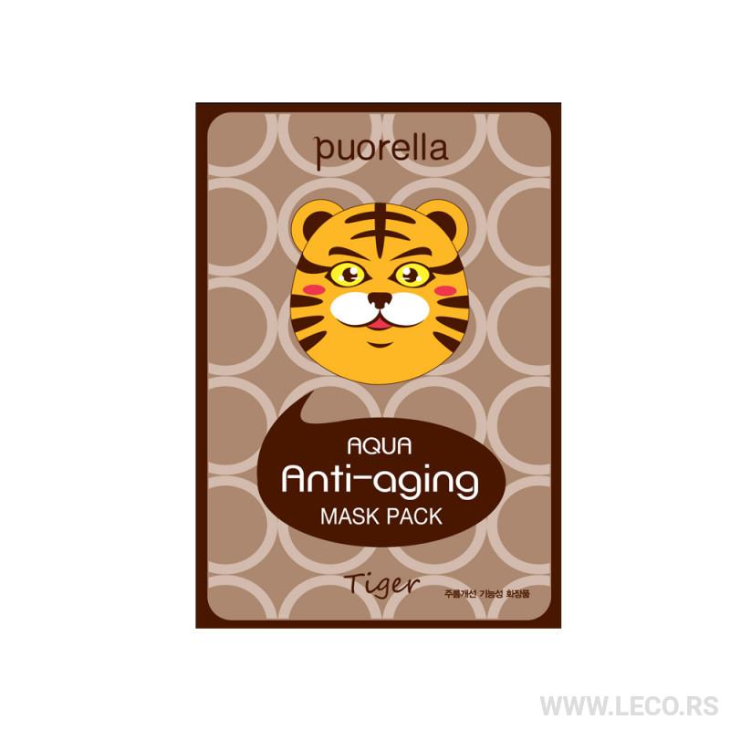 POURELLA Aqua Animal Mask Anti aging Tiger 23g