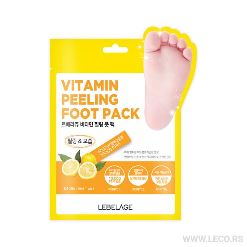LEBELAGE Vitamin piling maska za stopala 40ml/ 1 par