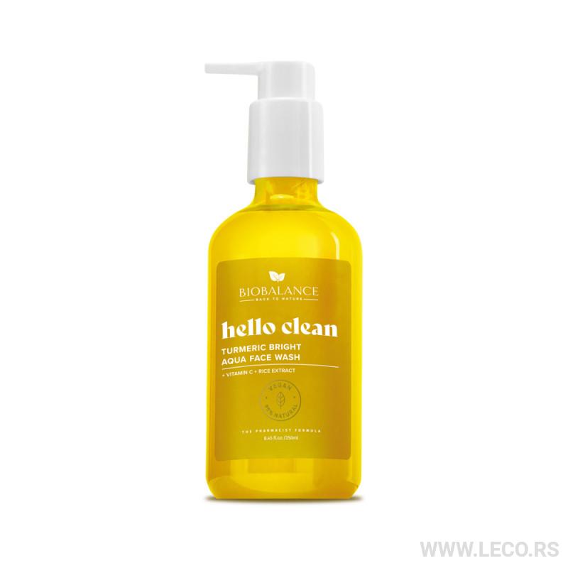 BIOBALANCE Hello Clean Tumeric Bright Aqua Face Wash 250 ml 