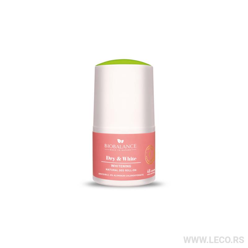 BIOBALANCE Dry & White Whitening Natural Deo Roll On 50 ml