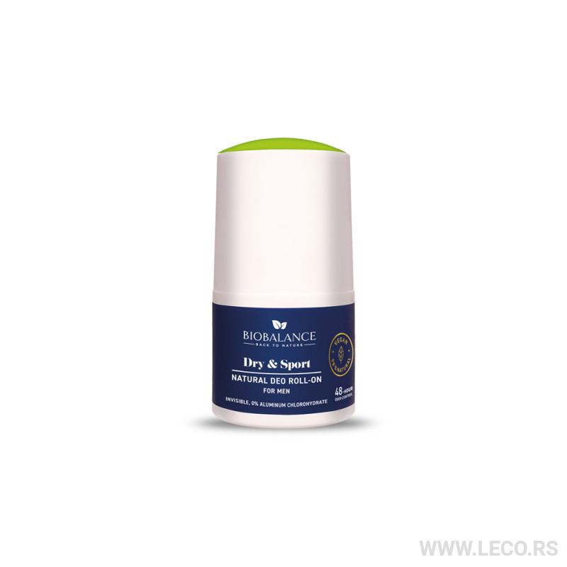 BIOBALANCE Dry & Sport For Men Natural Deo Roll On 50 ml