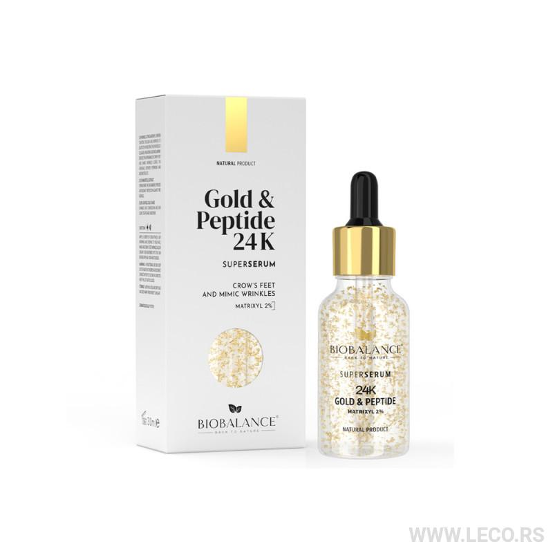 BIOBALANCE 24K Gold & Peptide Super Serum 30 ml
