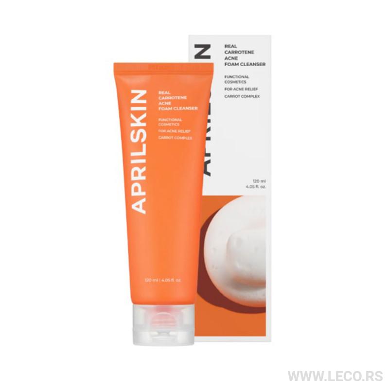 APRIL SKIN Real Carrotene Acne Foam Cleanser 120gr 