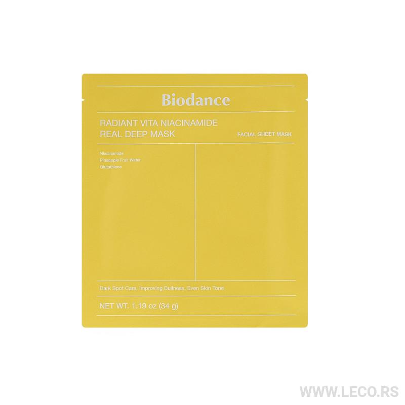 BIODANCE Radiant Vita Niacinamide Real Deep Mask 34gr 