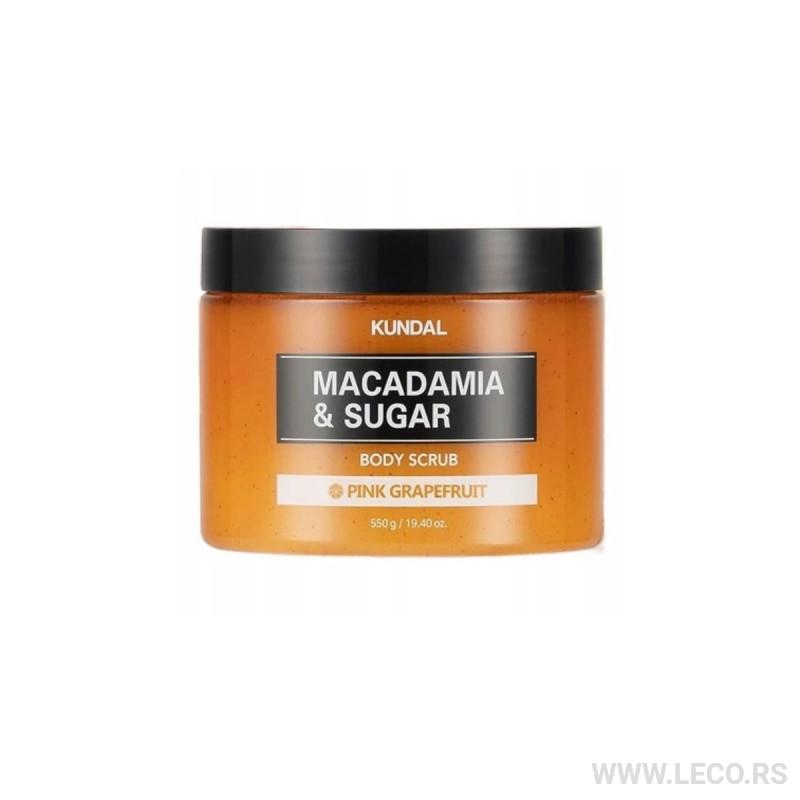 KUNDAL Macadamia&Sugar Body Scrub 550ml Pink Grapefruit 