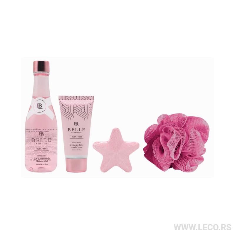 BELLE set Šampanjac pink za negu i kupanje 4/1 SKBM 35448 