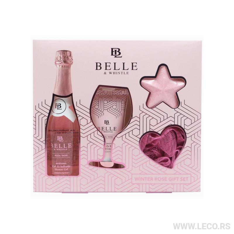 BELLE set Šampanjac pink za negu i kupanje 4/1 SKBM 35448 