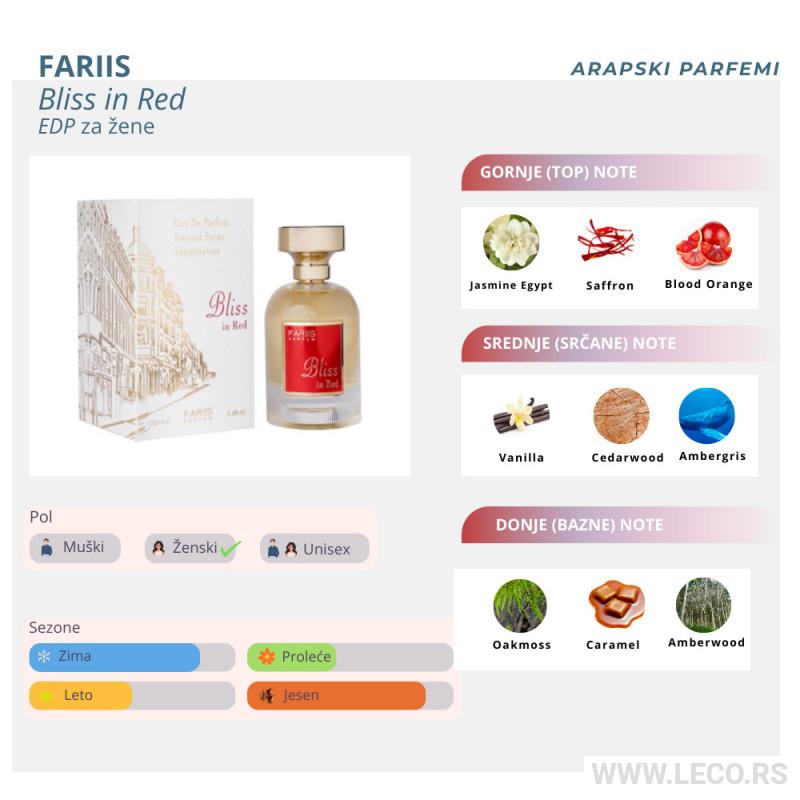 FARIIS Bliss in Red edp women 100ml 