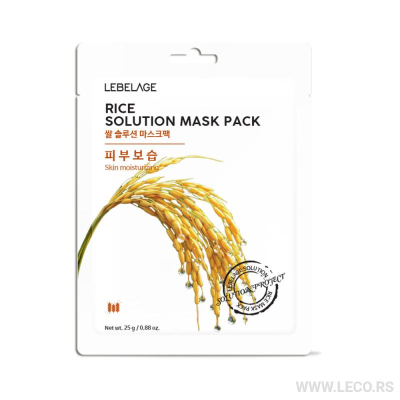 LEBELAGE Rice Solution maska za lice 25g 