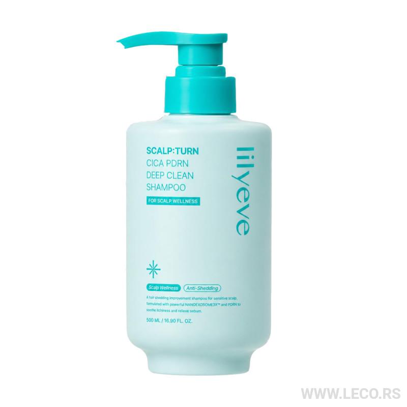 LILYEVE Scalp Turn Cica PDRN Deep Clean Shampoo 500ml 