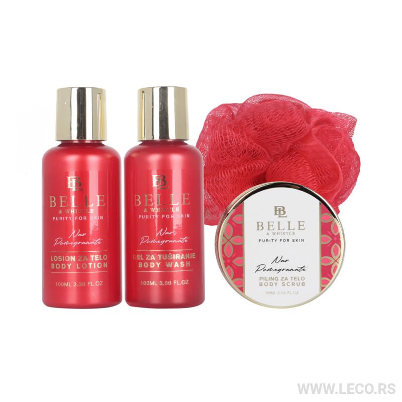 BELLE set Štikla crvena manja 3/1 za negu tela SKRD37876 