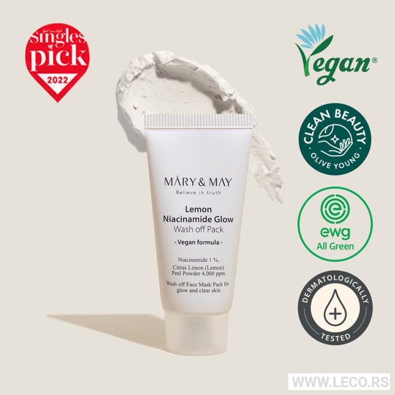 MARY&MAY Limun niacinamide maska za lice 30G 