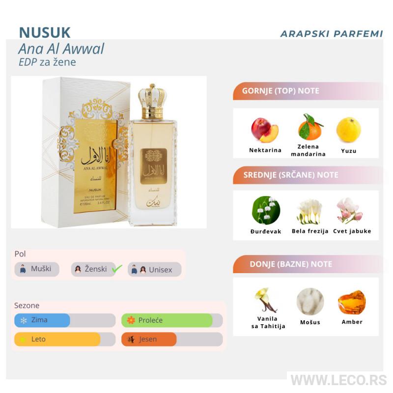 NUSUK Ana Al Awwal Women edp 100ml 