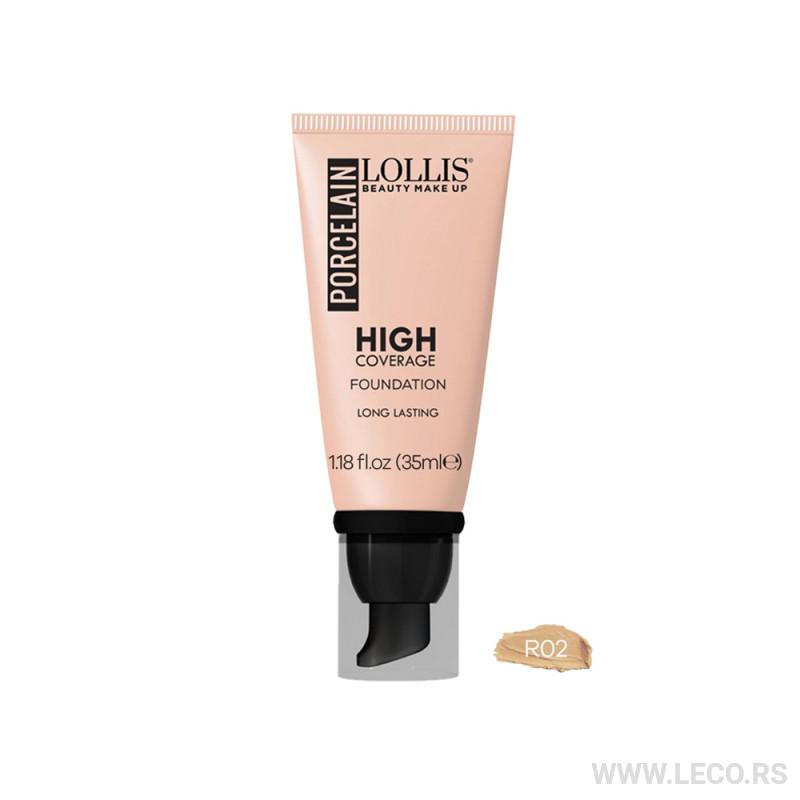 Lollis Porcelain High Coverage Foundation R02 35ml 