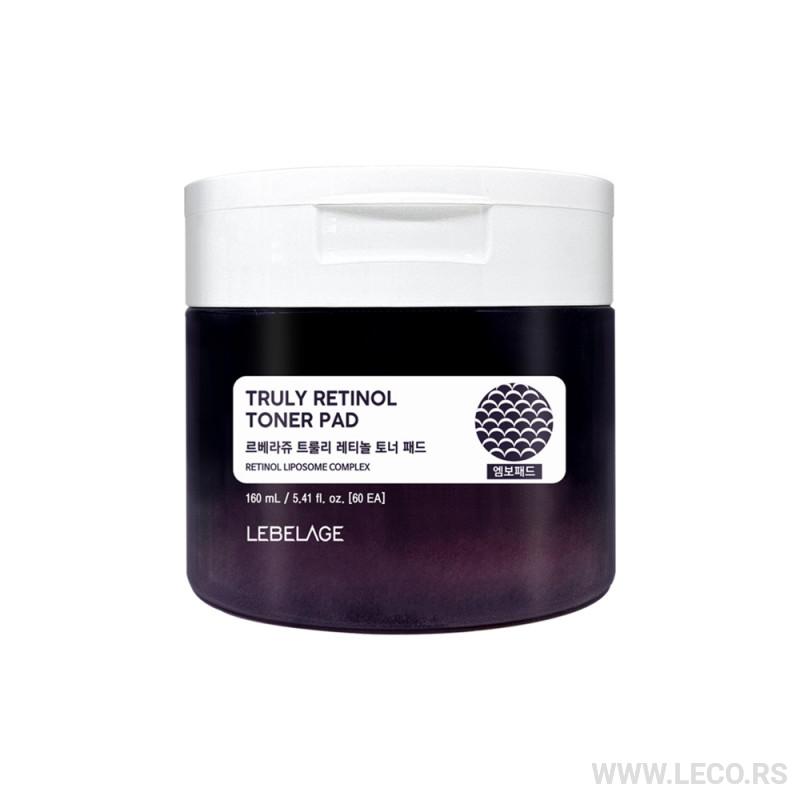LEBELAGE Truly Retinol Toner Pad 160ml / 60 kom 