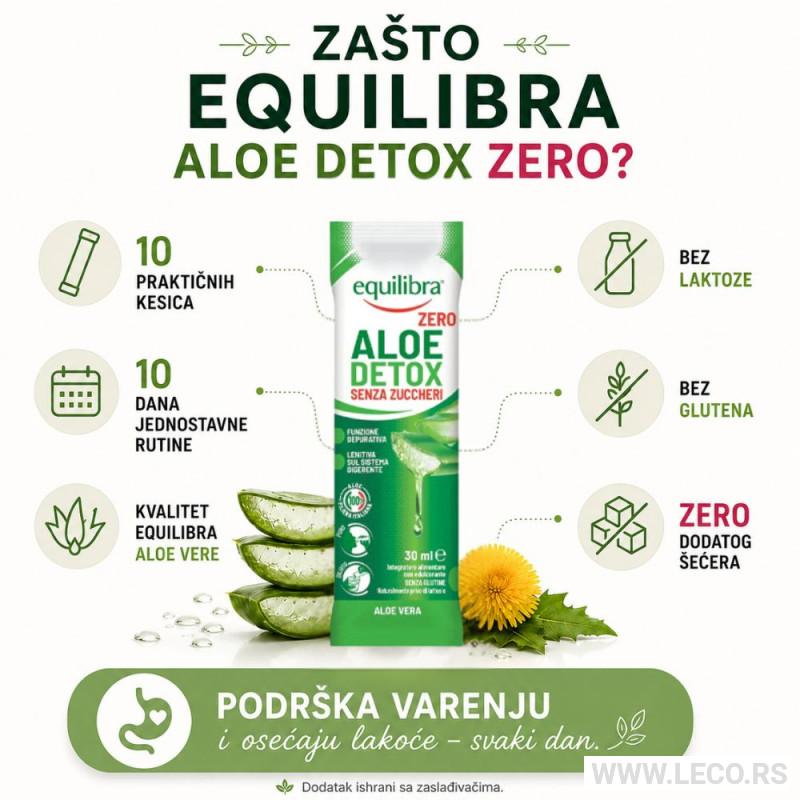 Equilibra Aloe DETOX ZERO 10 Sticks X 30ml 