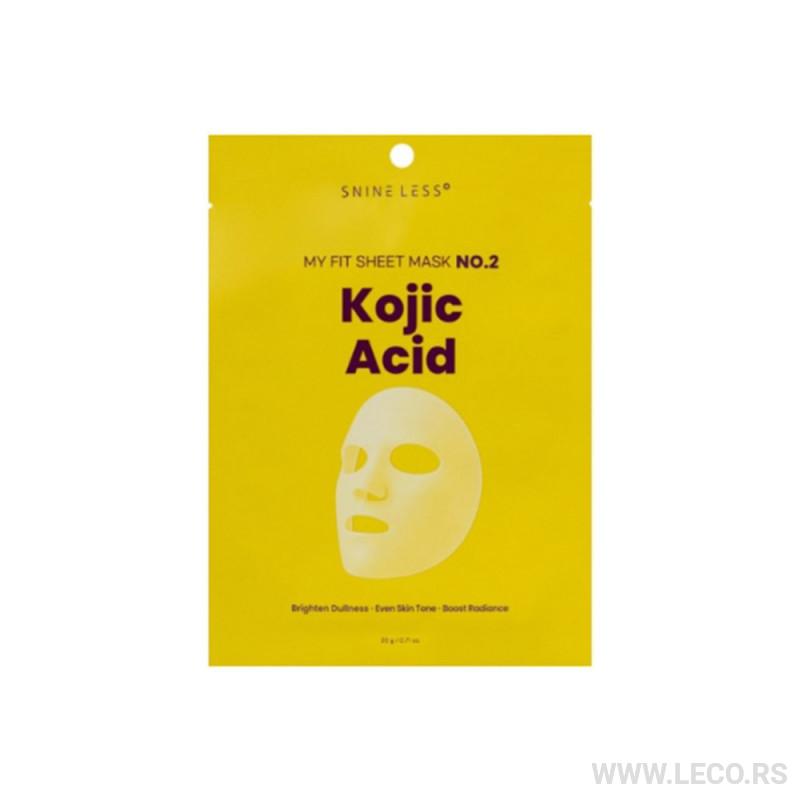 NINE LESS My Fit Sheet Mask No.2 Kojic Acid 20gr 