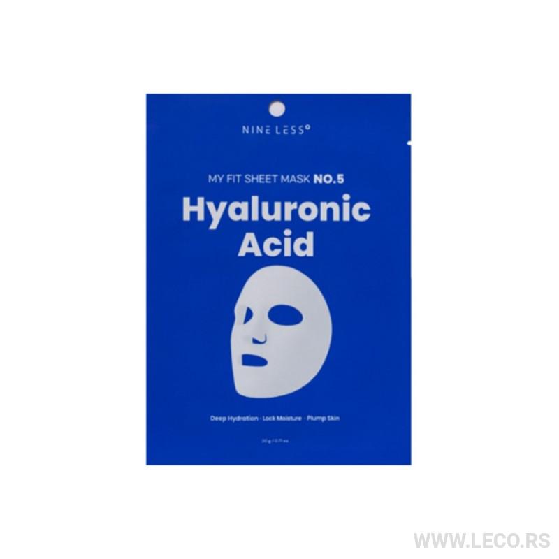 NINE LESS My Fit Sheet Mask No.5 Hyaluronic Acid 20gr 