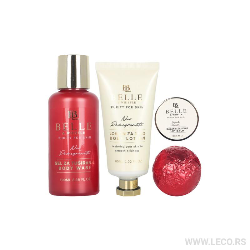 BELLE set Usne crvene 4/1 za negu tela i kupanje SKRD37875 