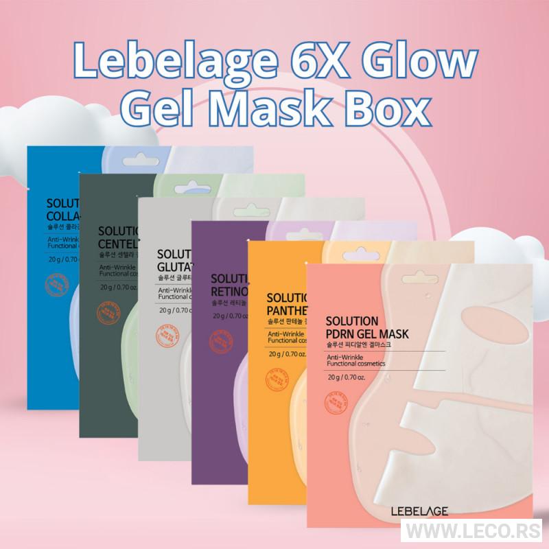 LEBELAGE 6x Glow Gel Mask Box 